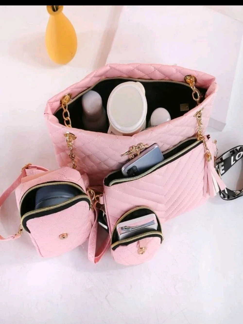 FIRM PRICE  Women's 4-piece Combo bag set- Fashion Essential Shouder Tote,